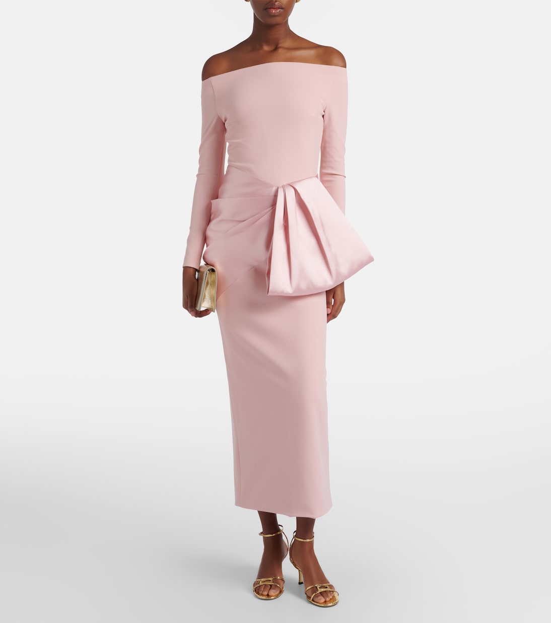 Rhianne satin-trimmed cocktail dress | Solace London