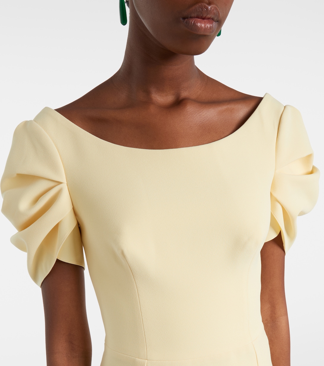 Vanna draped crêpe gown | Safiyaa