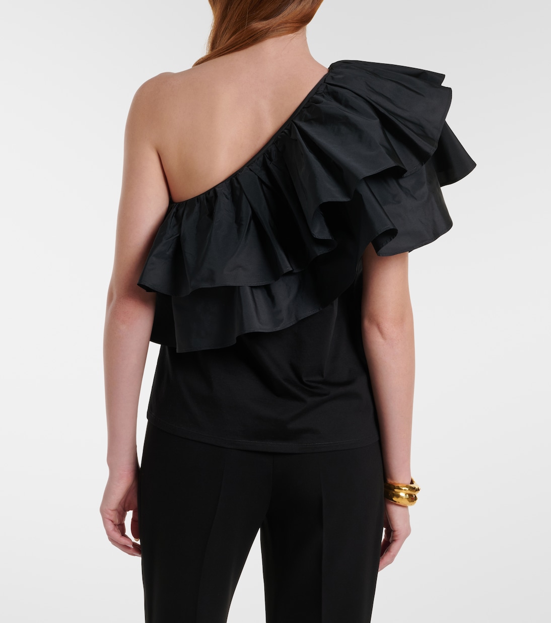 One-Shoulder-Top Elegante Orca aus Jersey und Taft | Max Mara