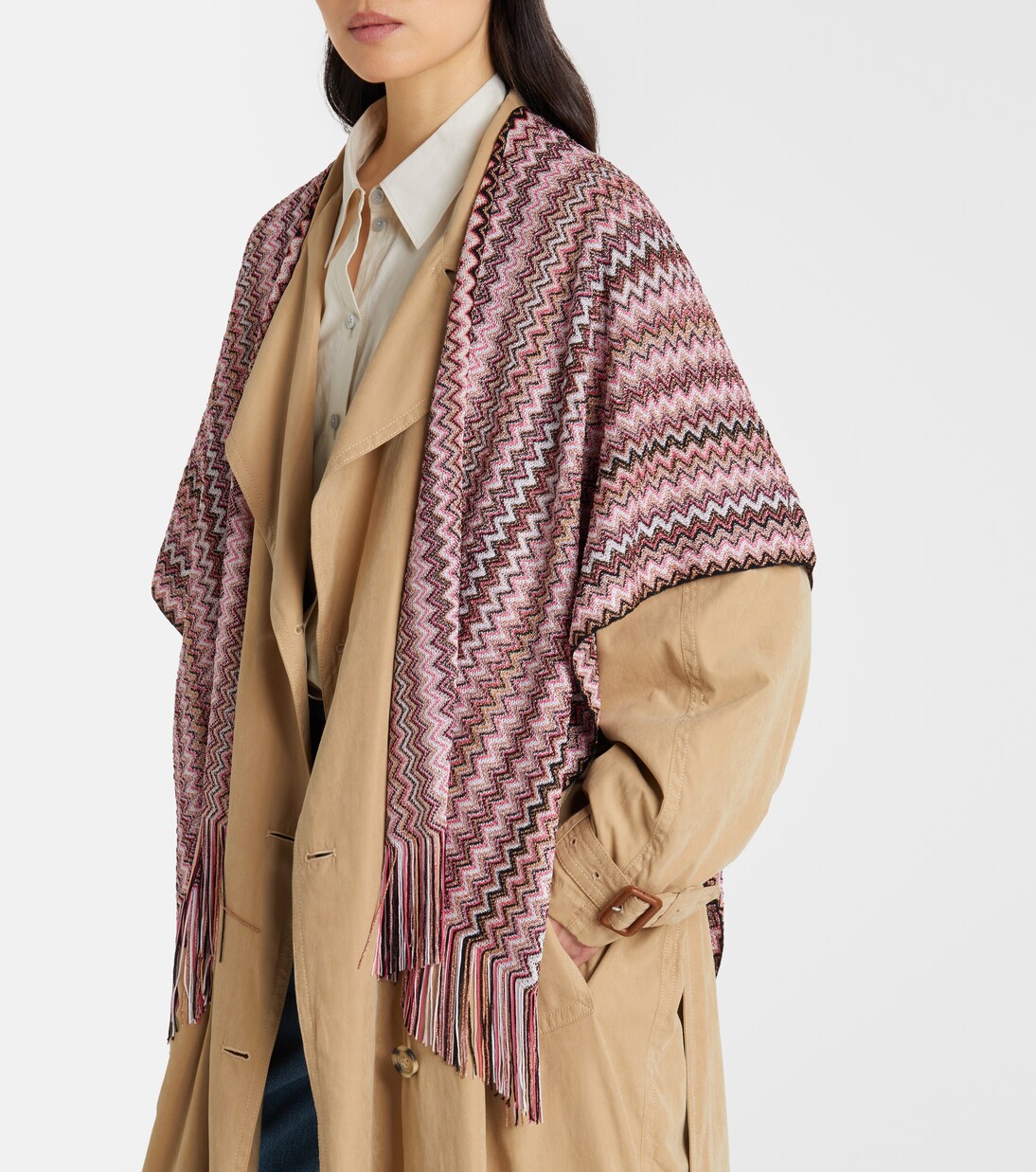 Zigzag fringed scarf | Missoni