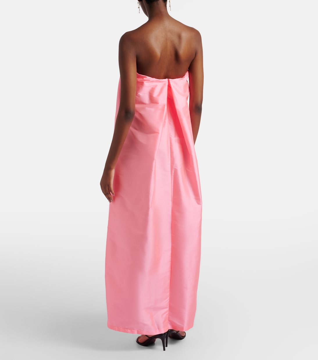 Pleated satin gown | Adriana Degreas