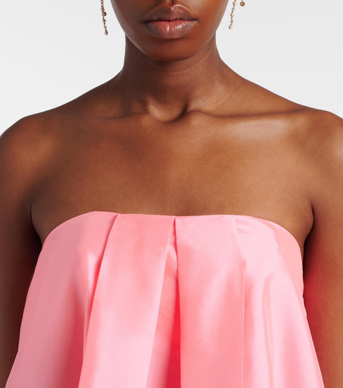 Pleated satin gown | Adriana Degreas