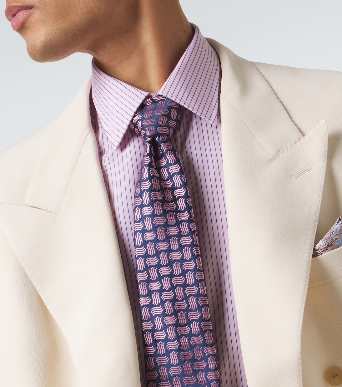 Silk jacquard tie | Charvet