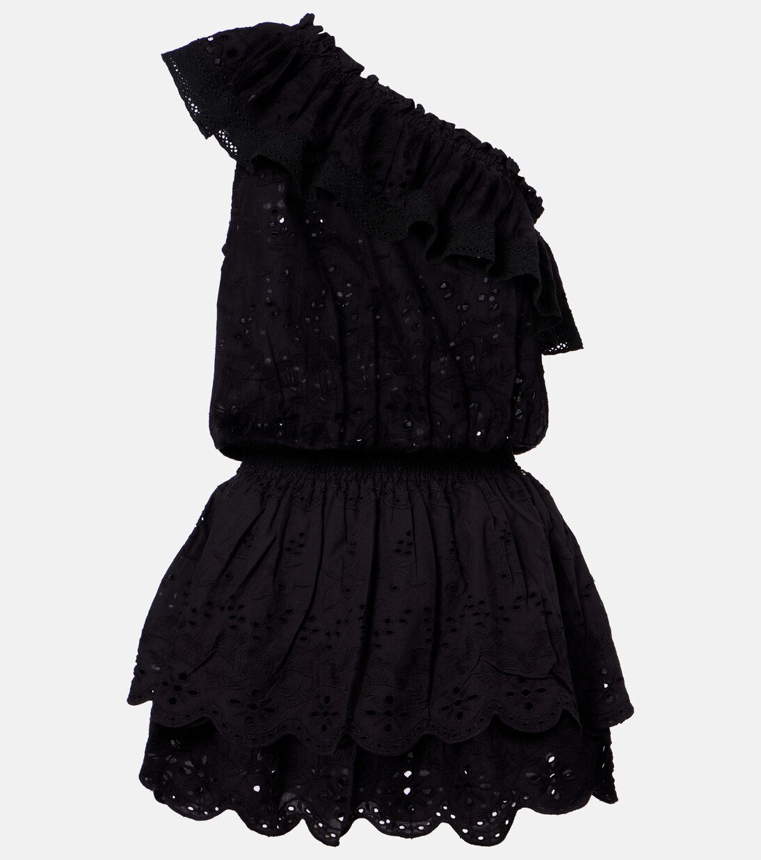 Vestido corto Bree de algodón con bordado inglés | Melissa Odabash