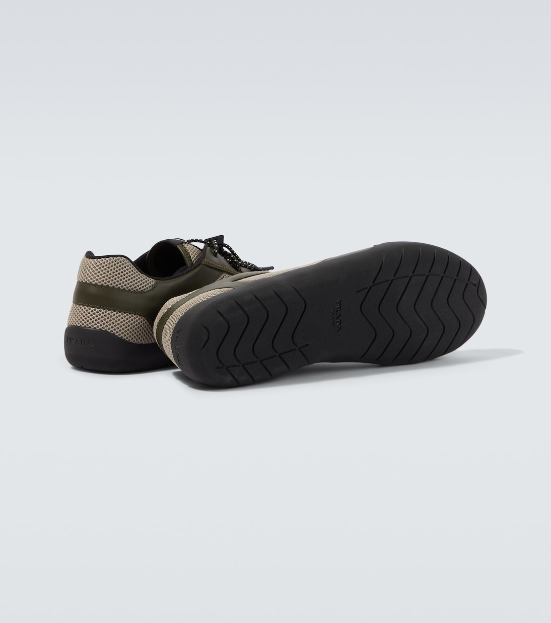 Speedrock leather-trimmed sneakers | Prada