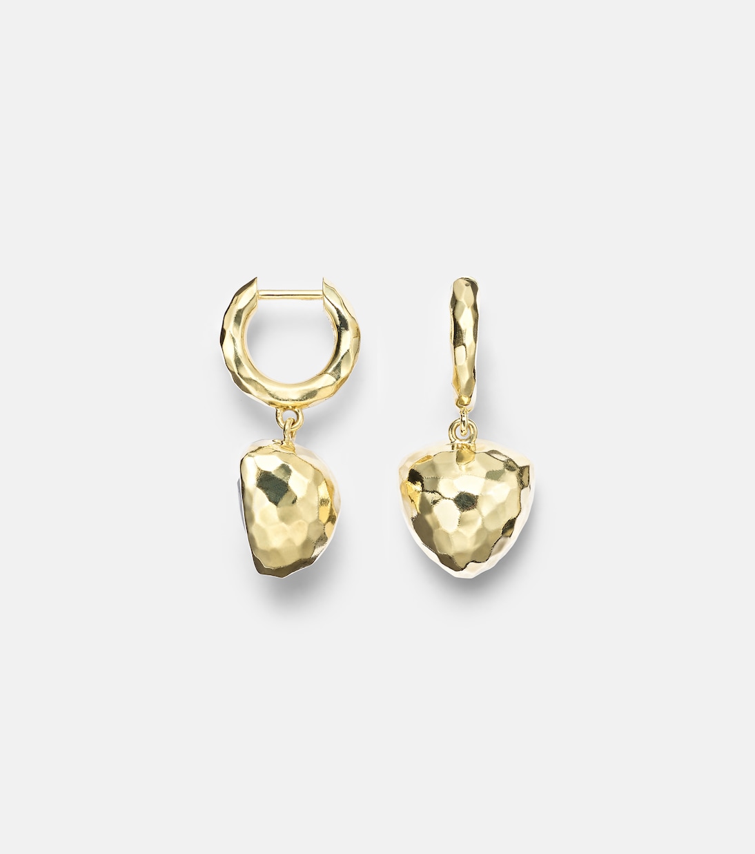 Hidden Gems 18kt gold (750/1000) hoop earrings with tanzanite | Octavia Elizabeth