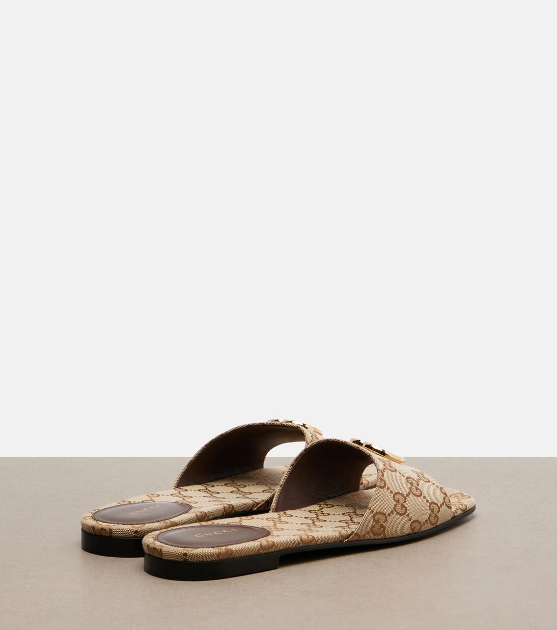Double G GG Canvas slides | Gucci