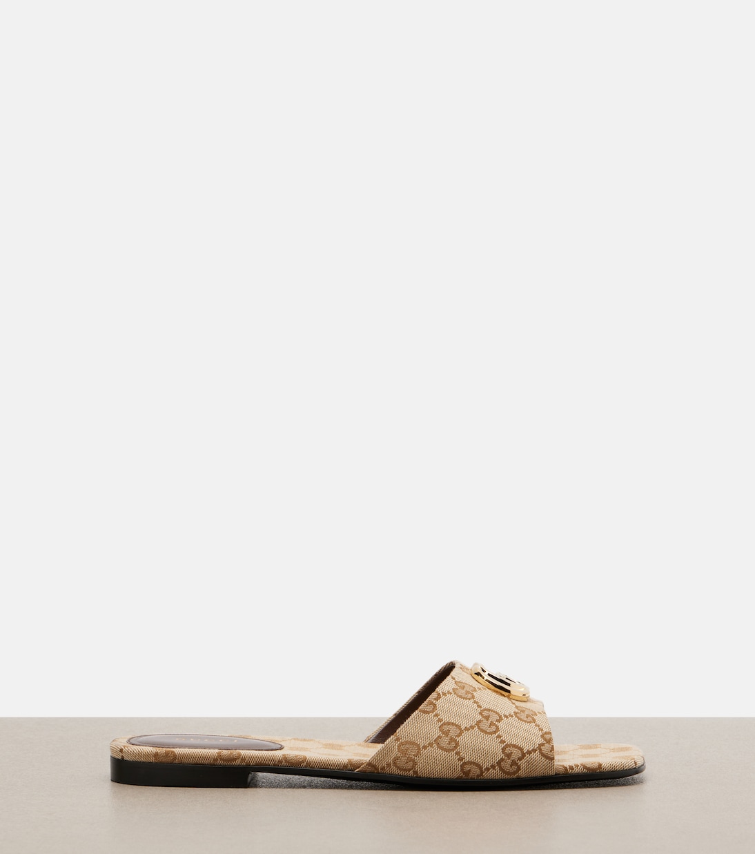 Double G GG Canvas slides | Gucci