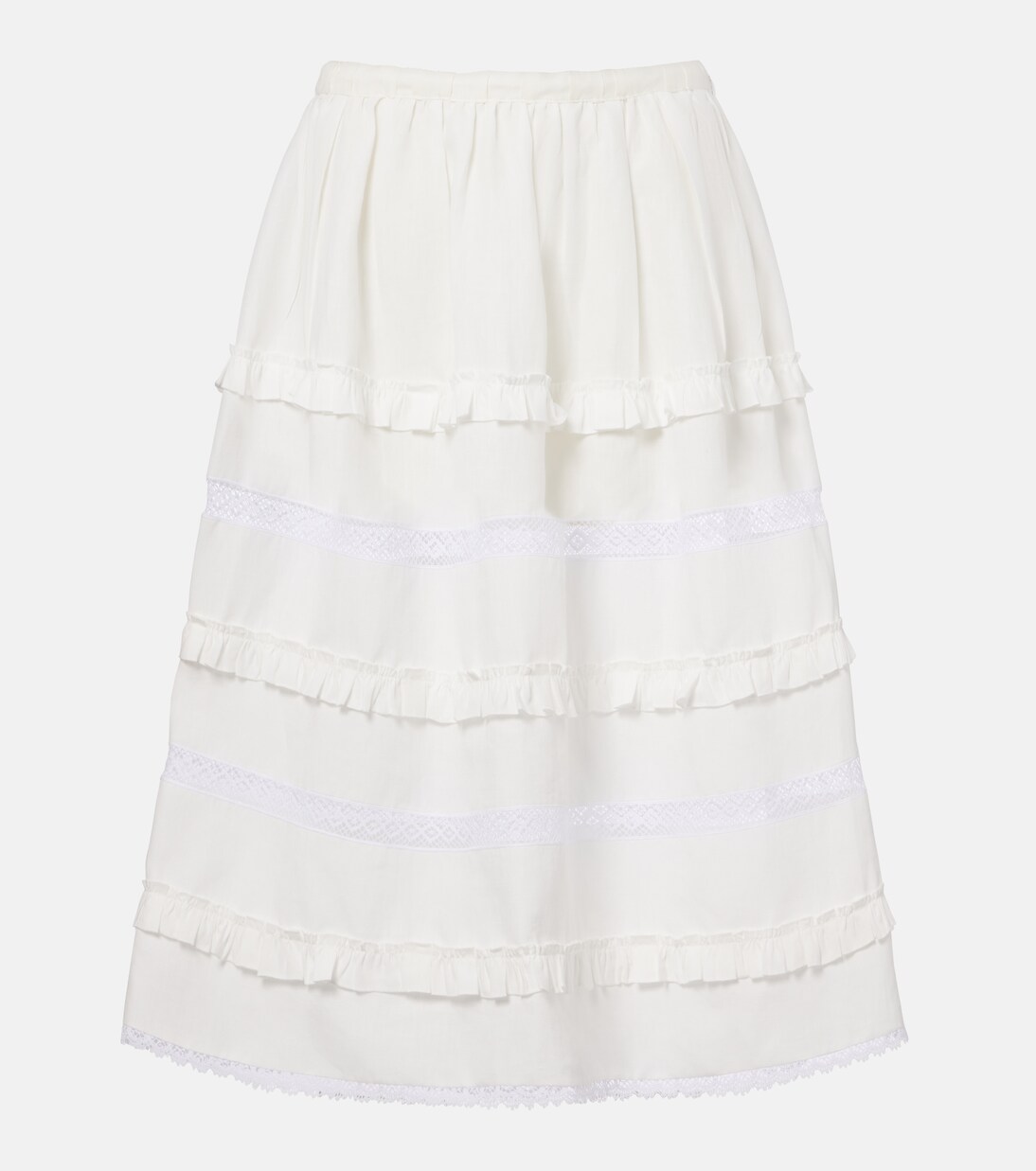 Linen midi skirt | Prada