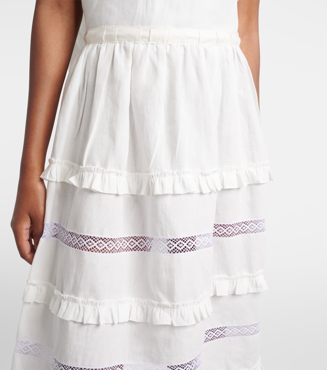 Linen midi skirt | Prada