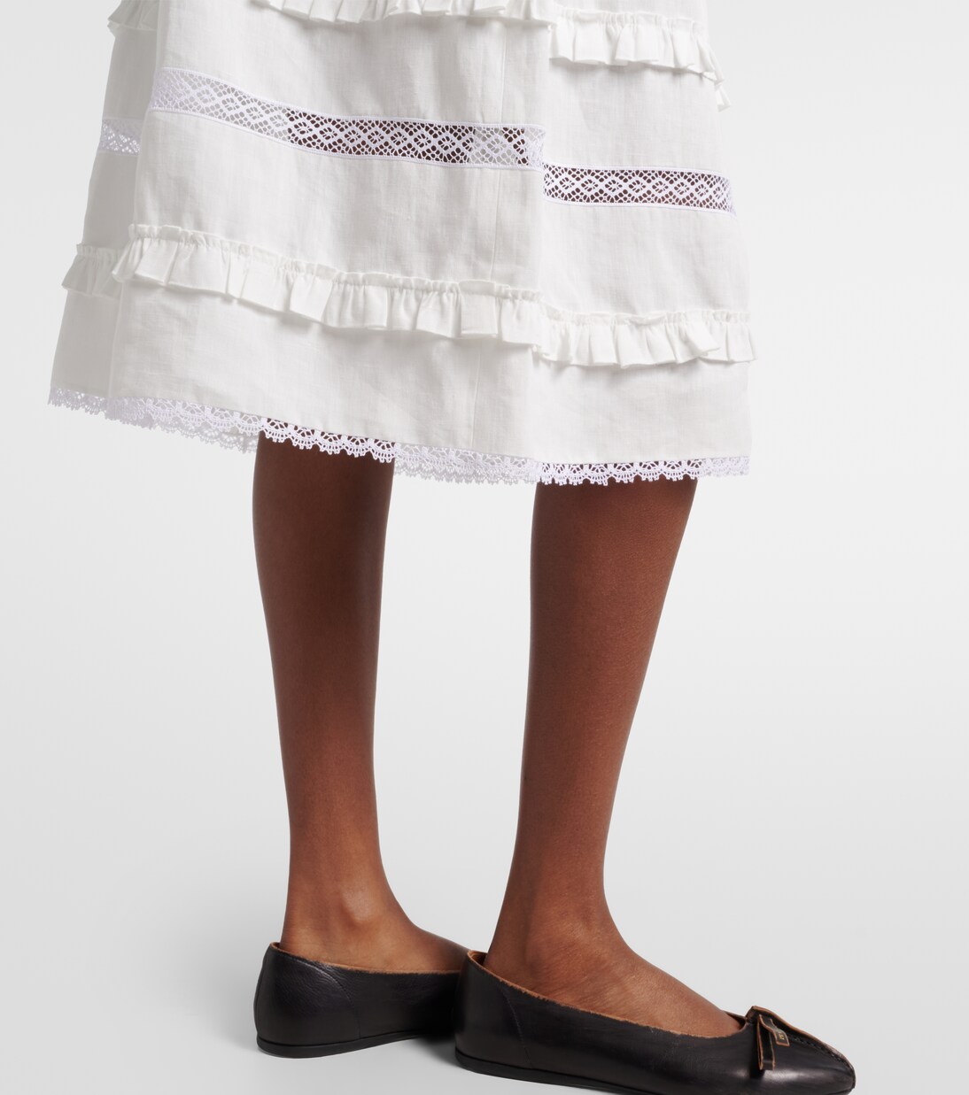 Linen midi skirt | Prada