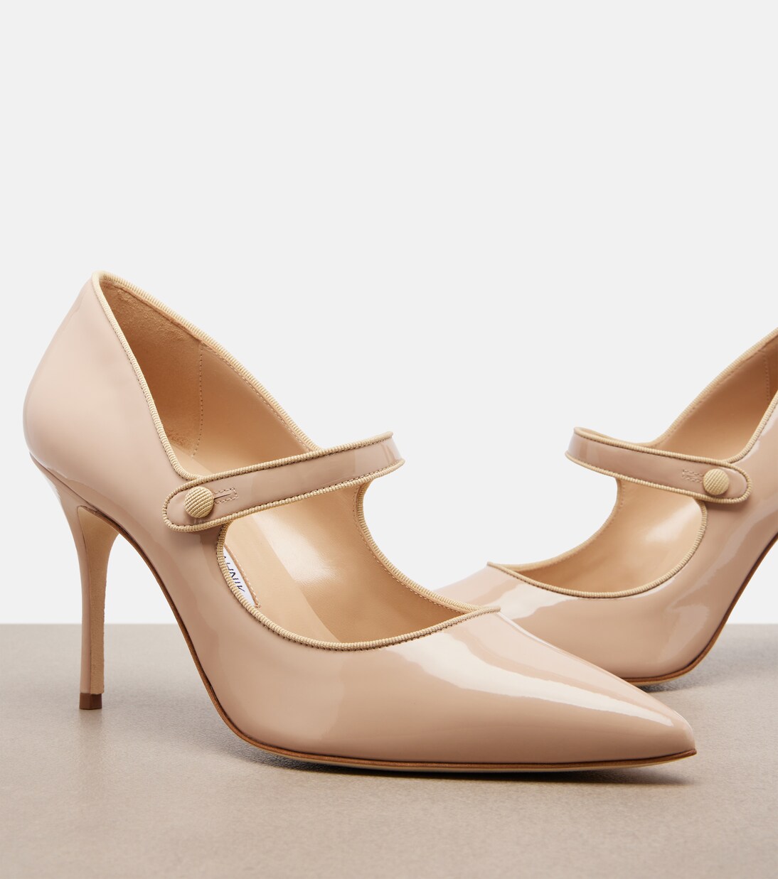 Campari patent leather Mary Jane pumps | Manolo Blahnik