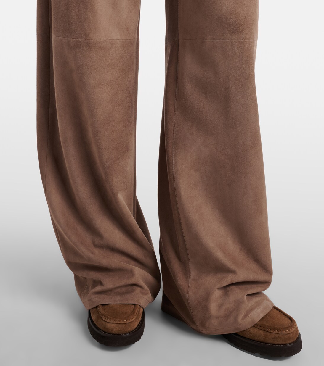 Suede wide-leg pants | Brunello Cucinelli