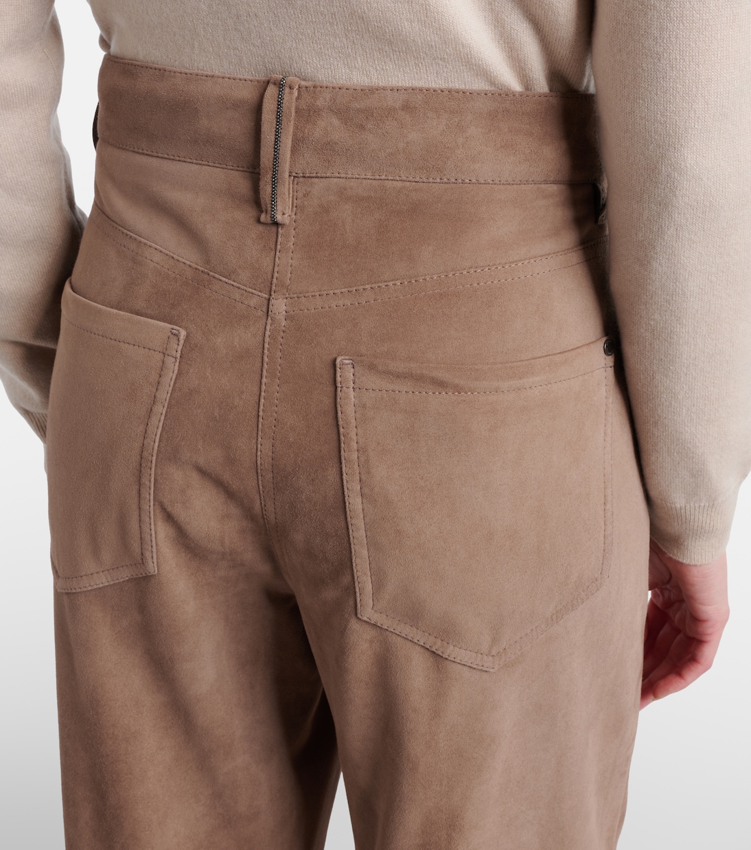 Suede wide-leg pants | Brunello Cucinelli