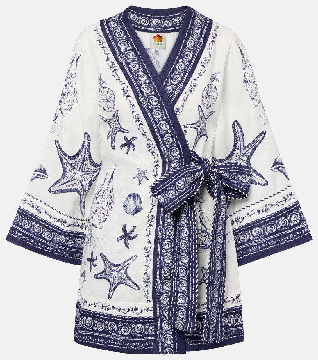 Robe portefeuille Coast Scarf en lin  | Farm Rio