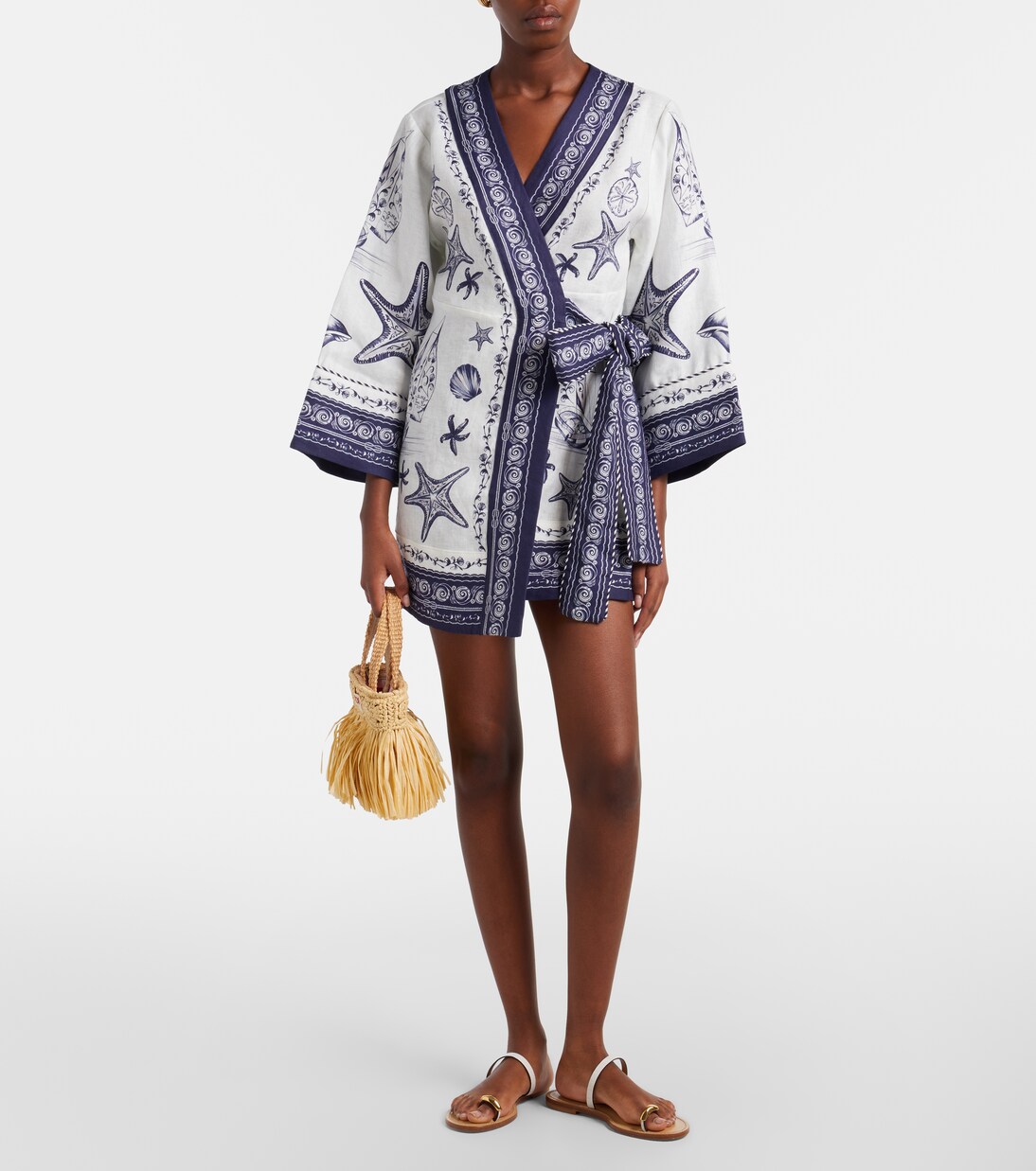 Robe portefeuille Coast Scarf en lin  | Farm Rio