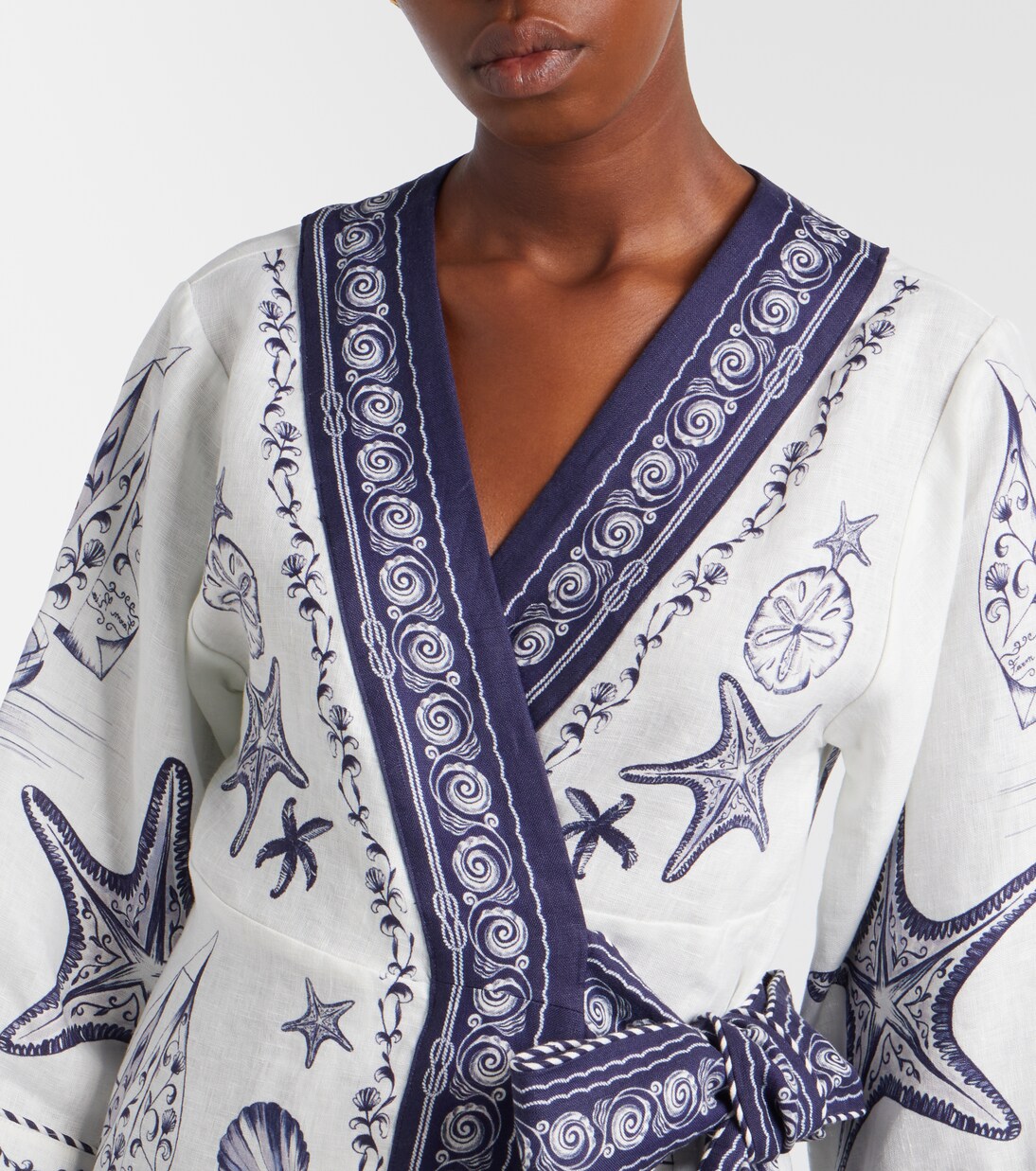 Robe portefeuille Coast Scarf en lin  | Farm Rio