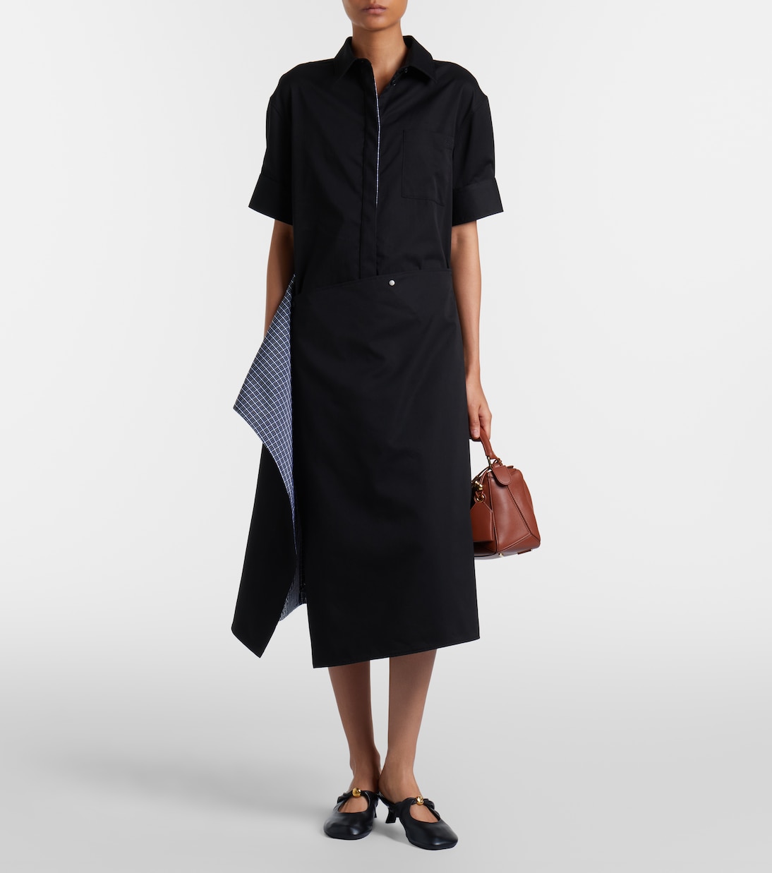 Deconstructed gabardine shirt dress | Loewe