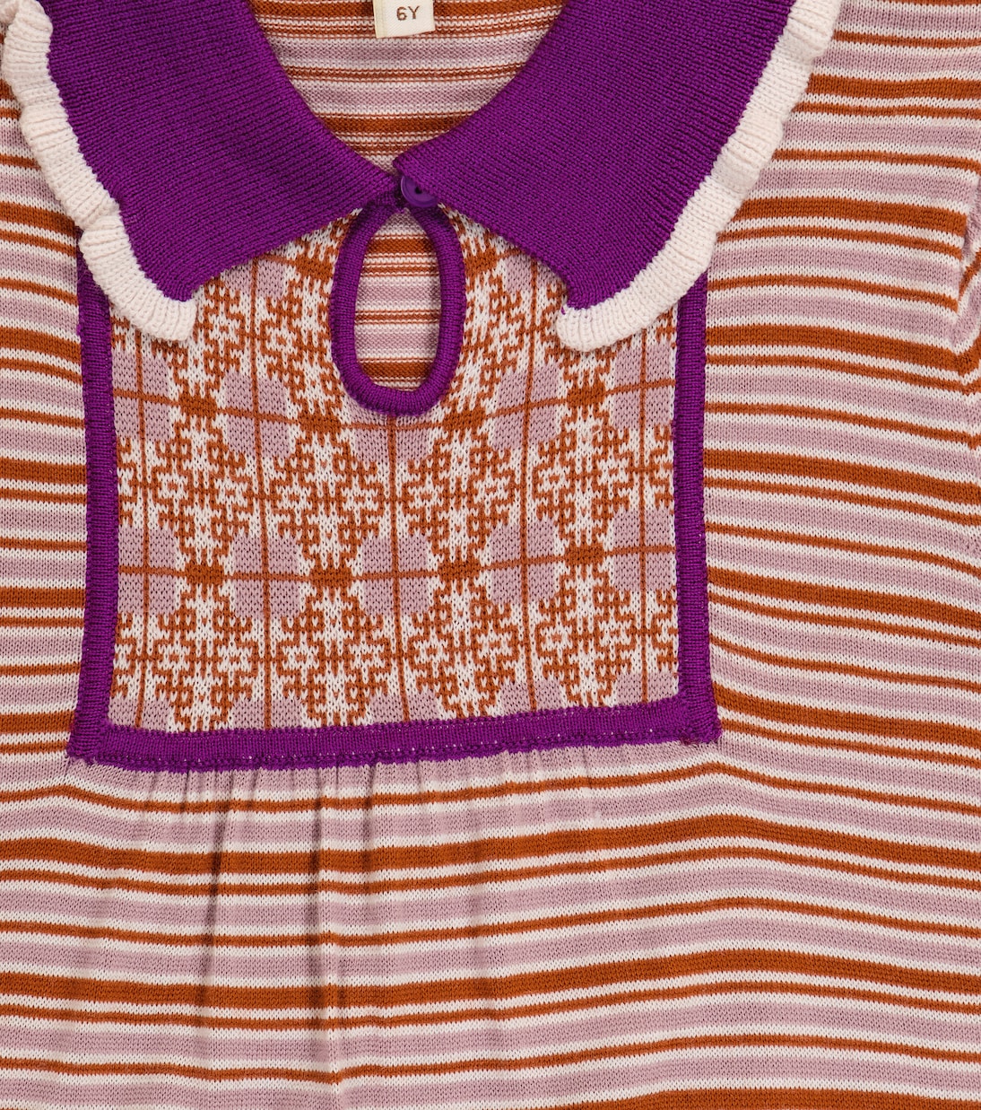 Robe Narwhale rayée en laine | Caramel