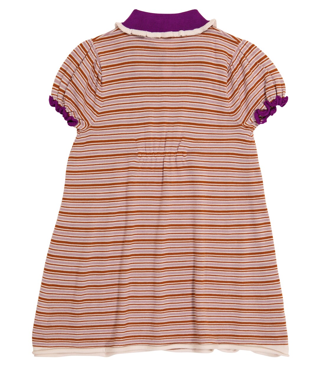 Robe Narwhale rayée en laine | Caramel