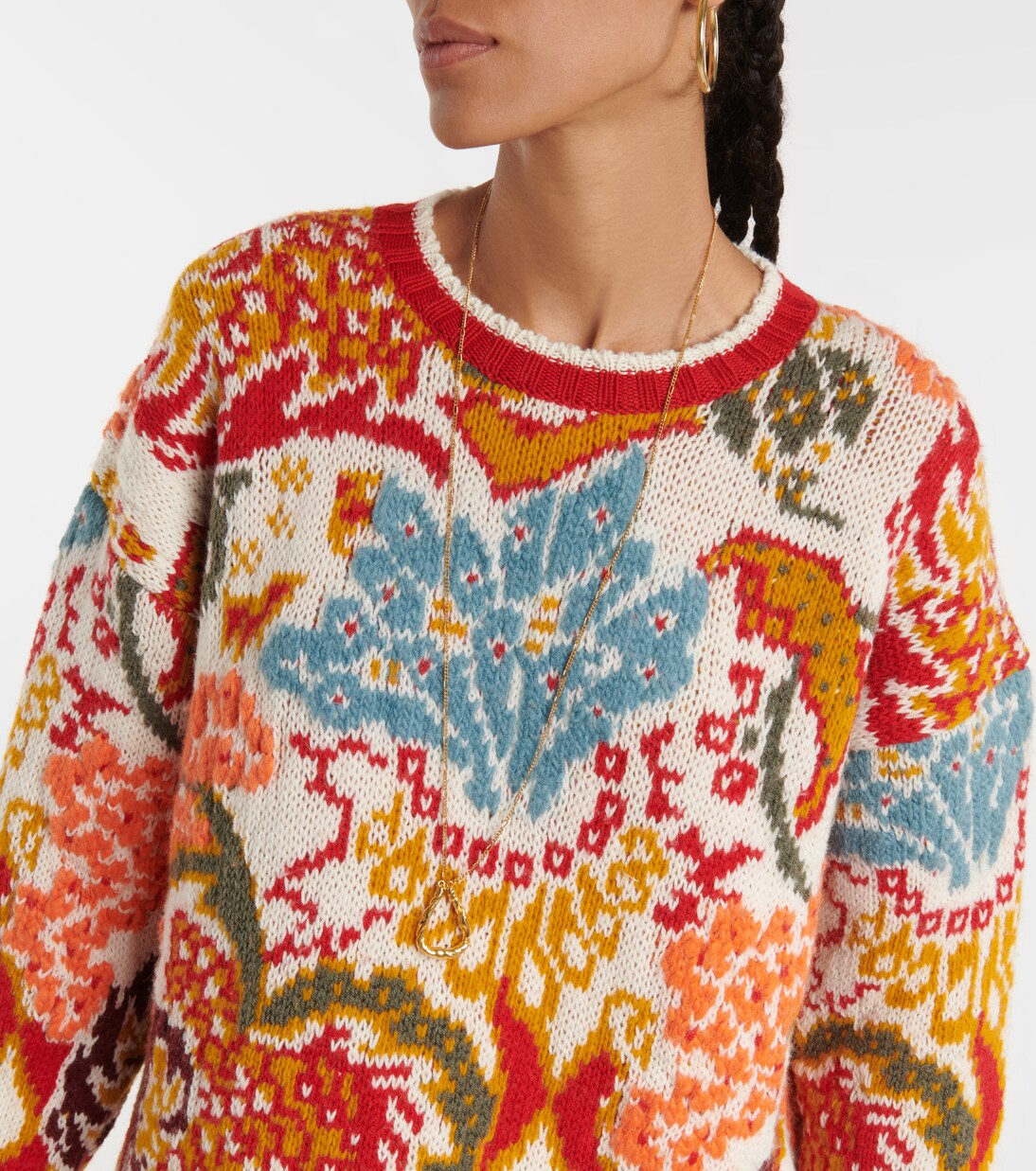 Pull en jacquard de laine mélangée | Etro