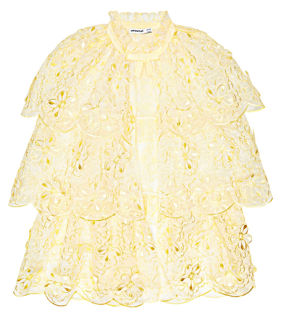 Appliquéd organza cape | Self-Portrait Kids