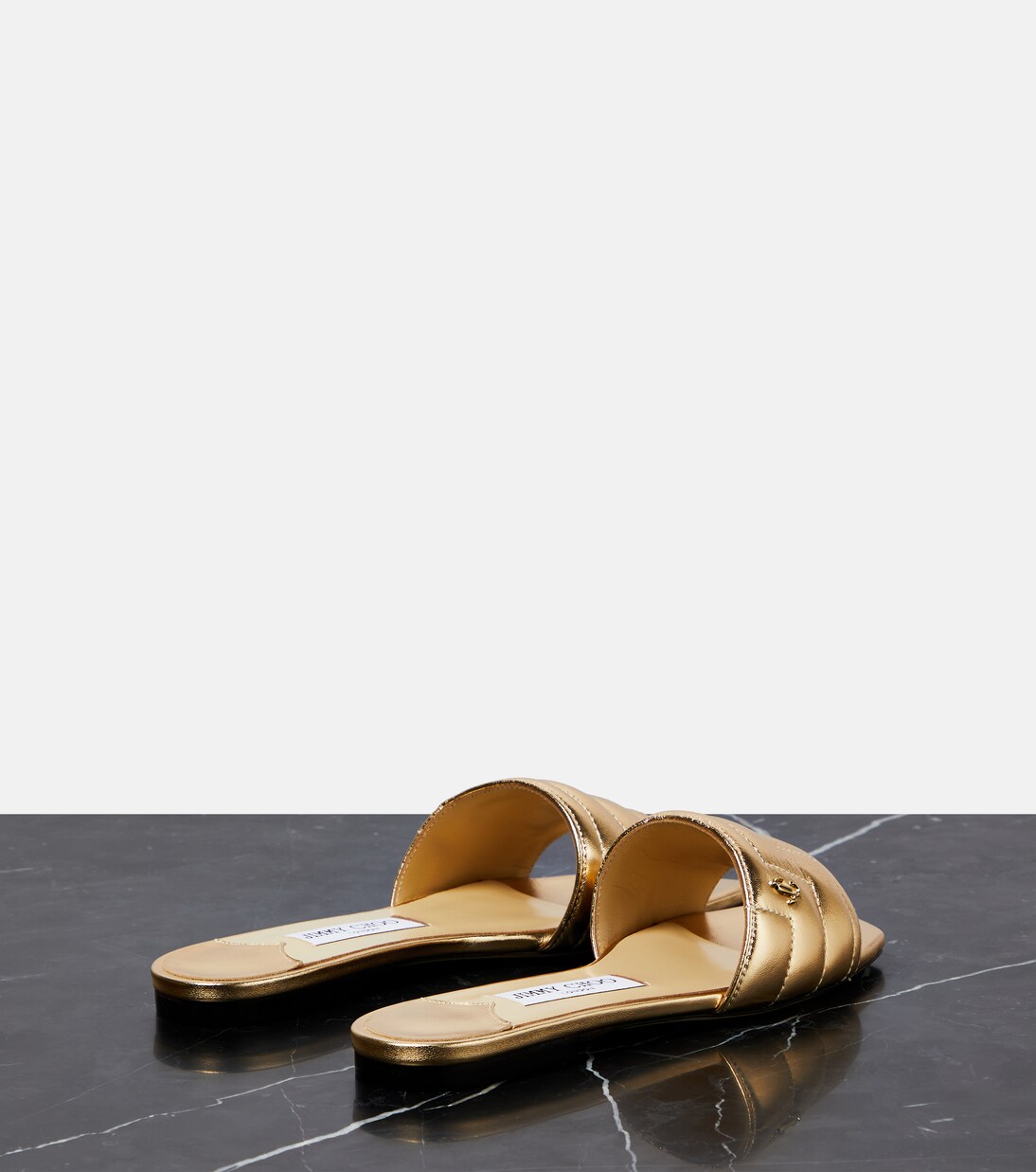 Themis metallic leather slides | Jimmy Choo