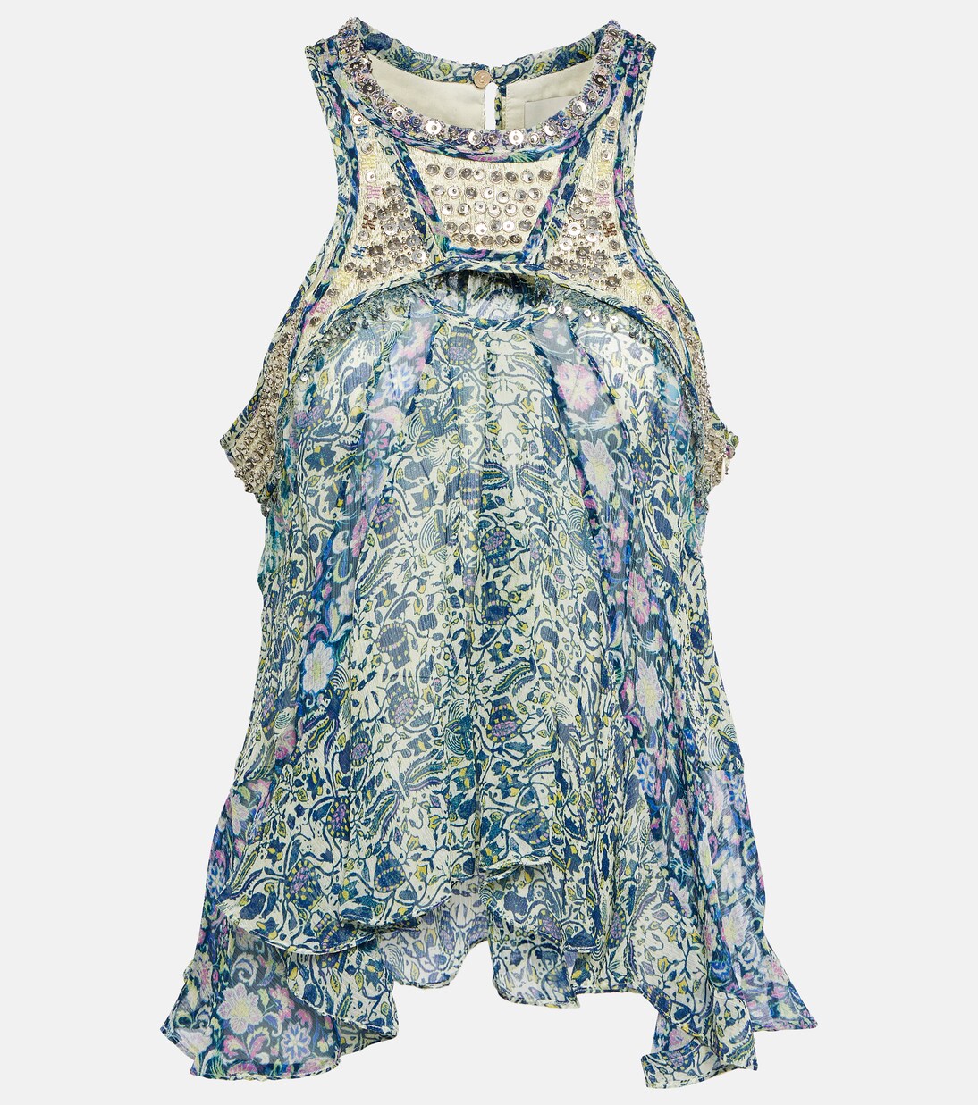 Bedrucktes Top Onyle aus Seidenchiffon | Isabel Marant