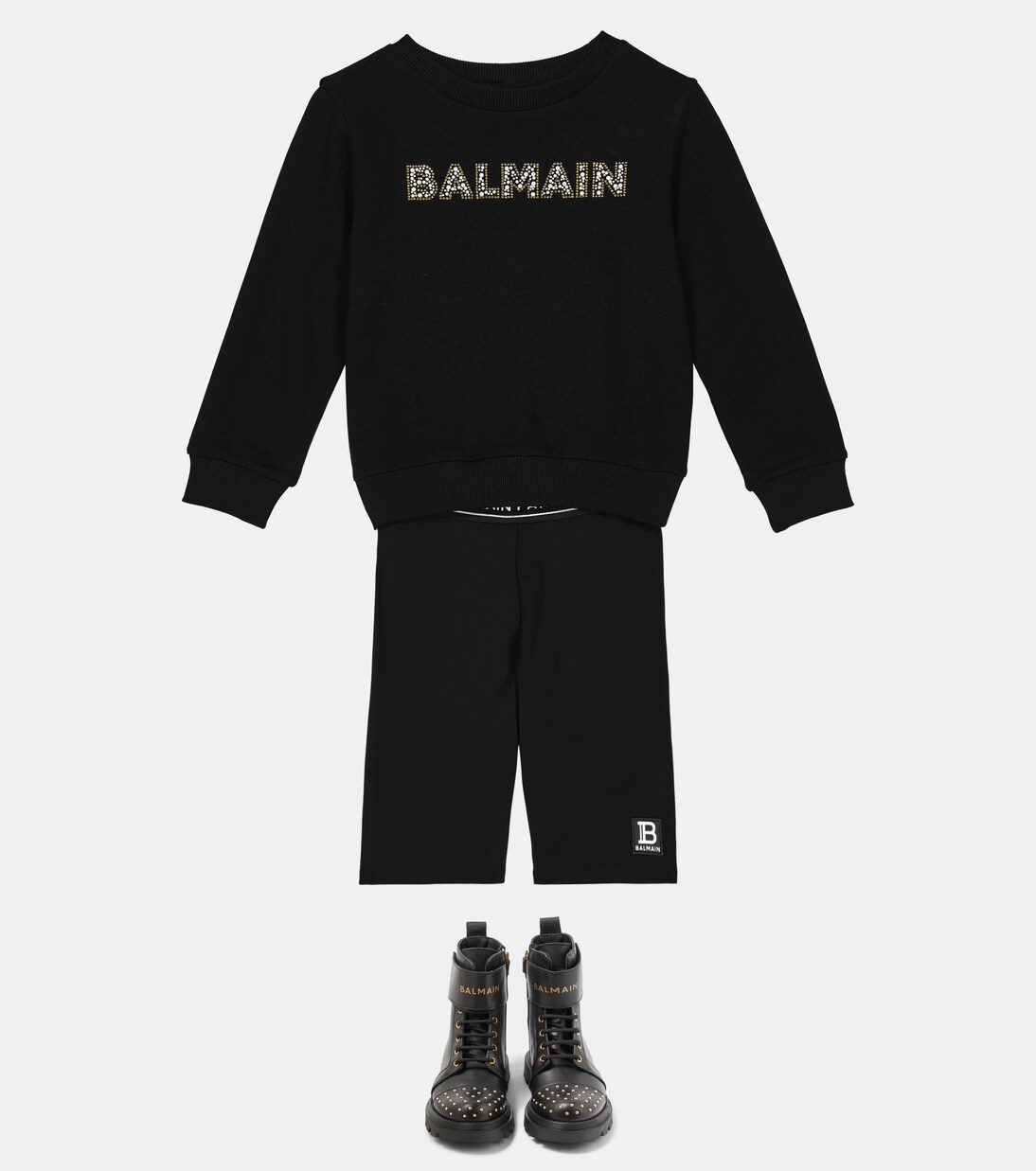 Sweat-shirt en coton à logo | Balmain Kids