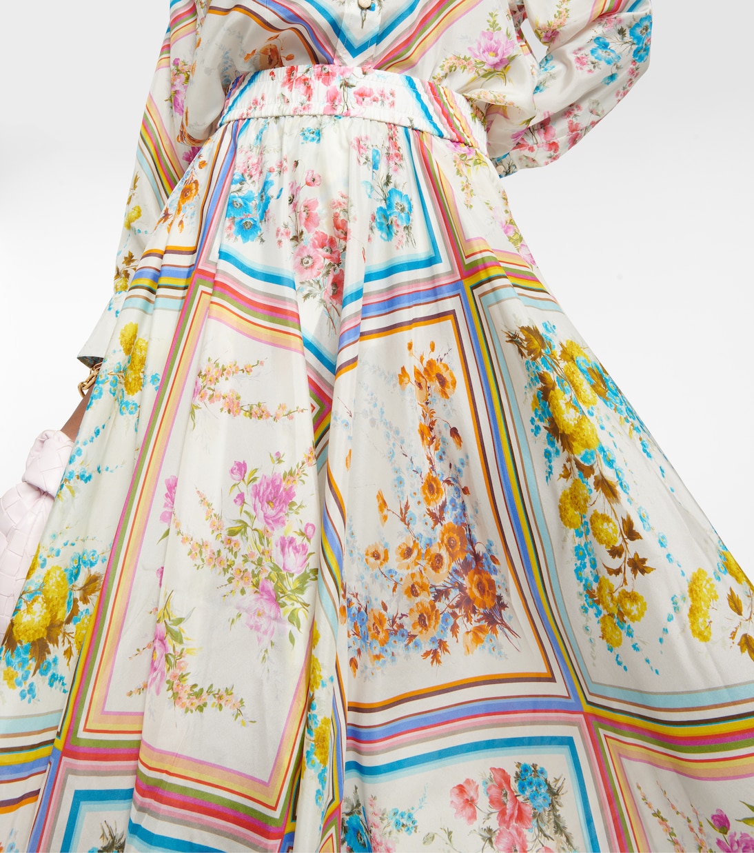 Bedruckter Midirock Halcyon aus Seide | Zimmermann