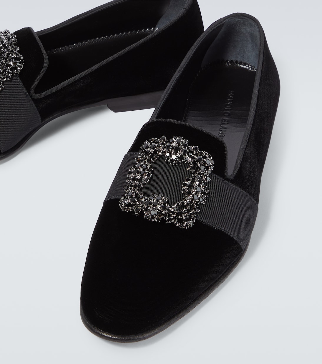 Carlton embellished velvet loafers | Manolo Blahnik