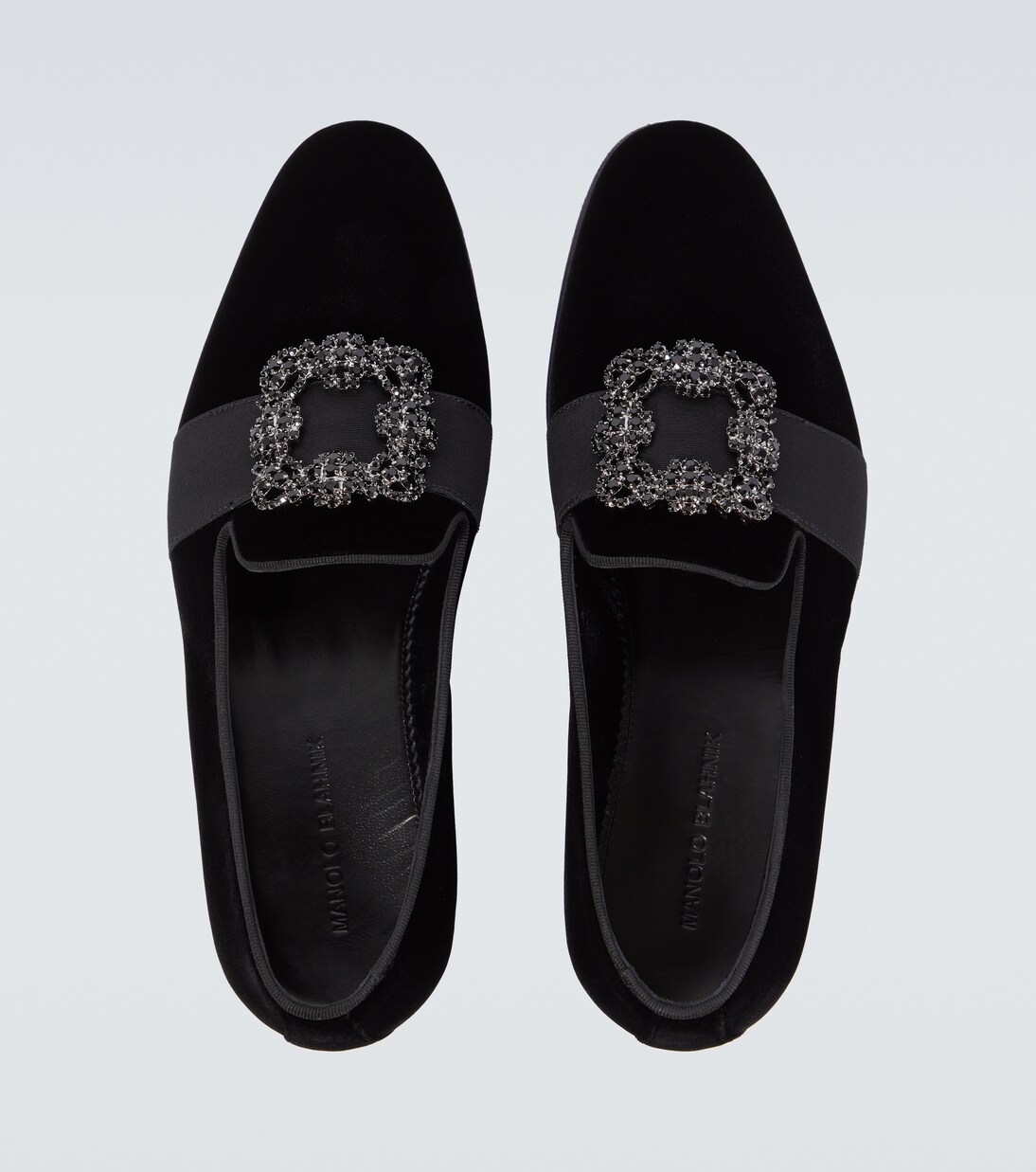 Carlton embellished velvet loafers | Manolo Blahnik