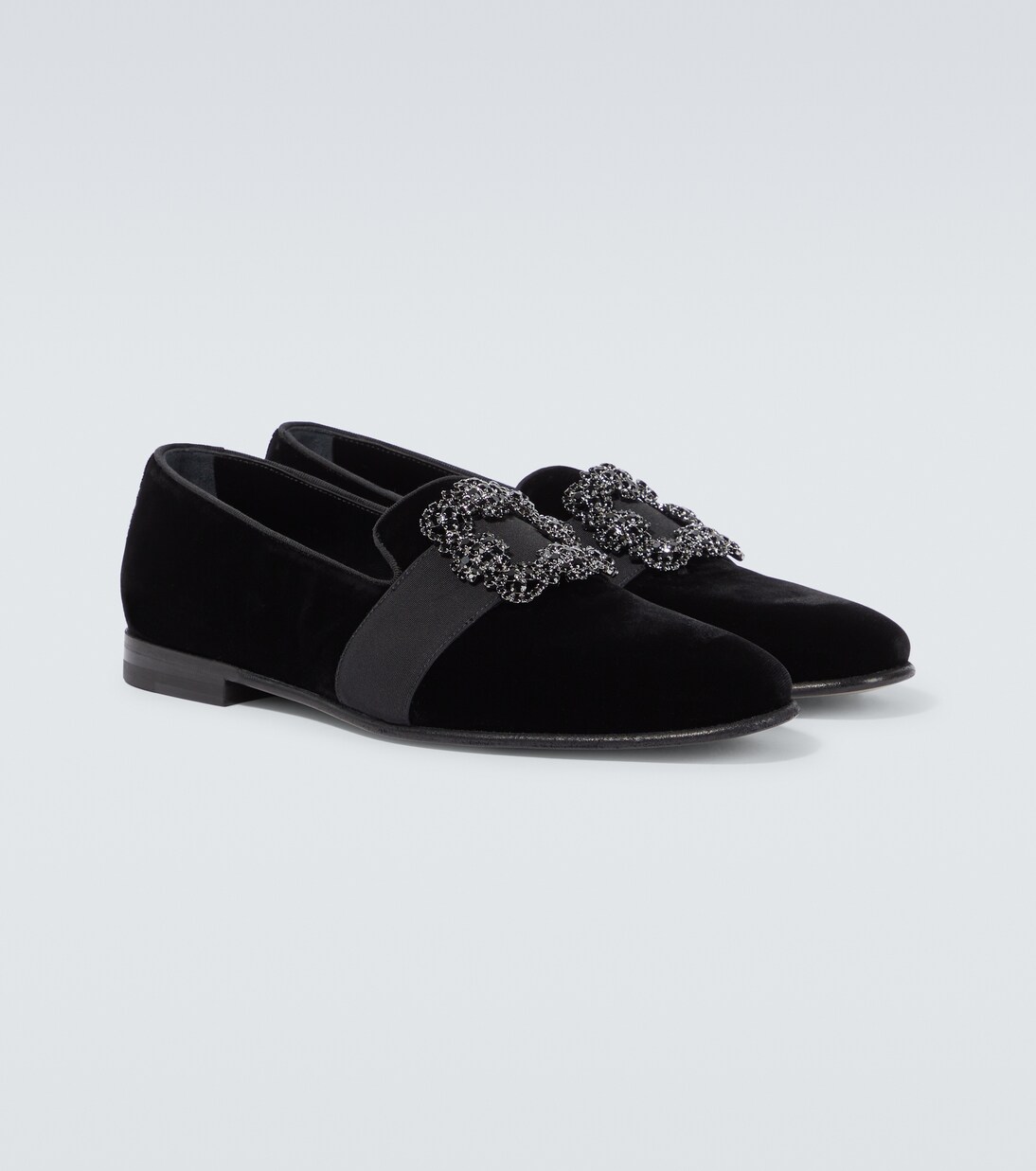 Carlton embellished velvet loafers | Manolo Blahnik