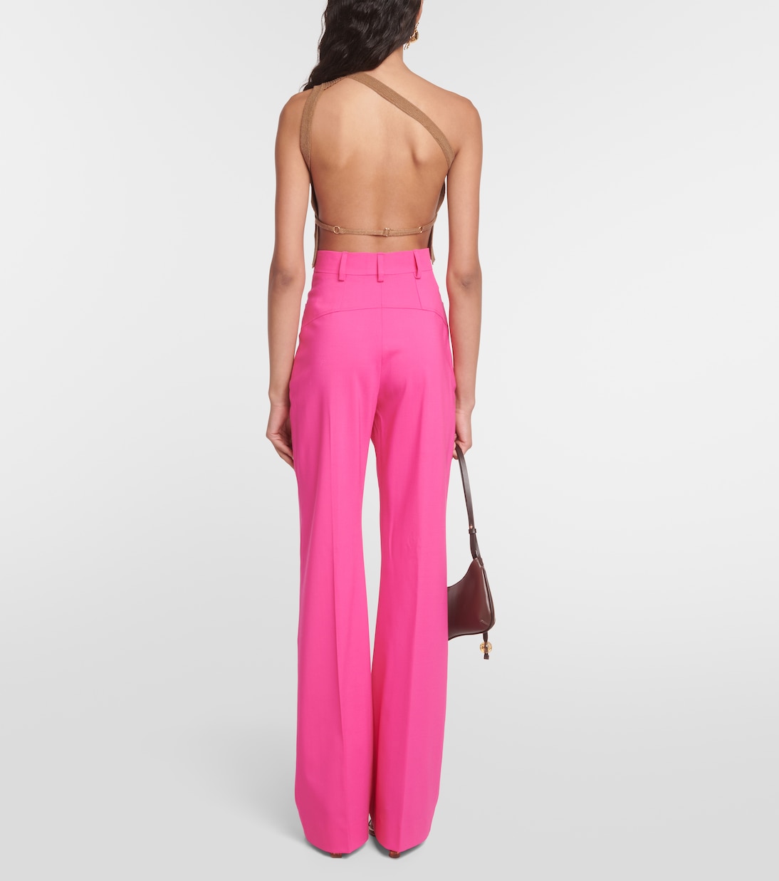 La Maille Ascu linen-blend crop top | Jacquemus