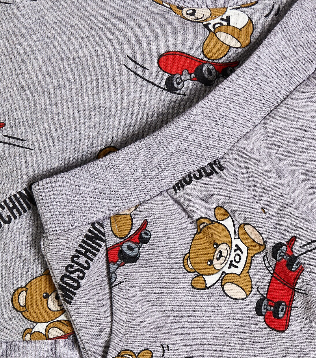 Baby printed sweatshirt and sweatpants set | Moschino Kids