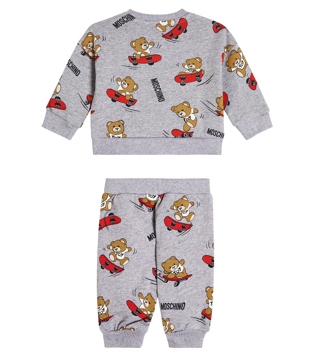 Baby printed sweatshirt and sweatpants set | Moschino Kids