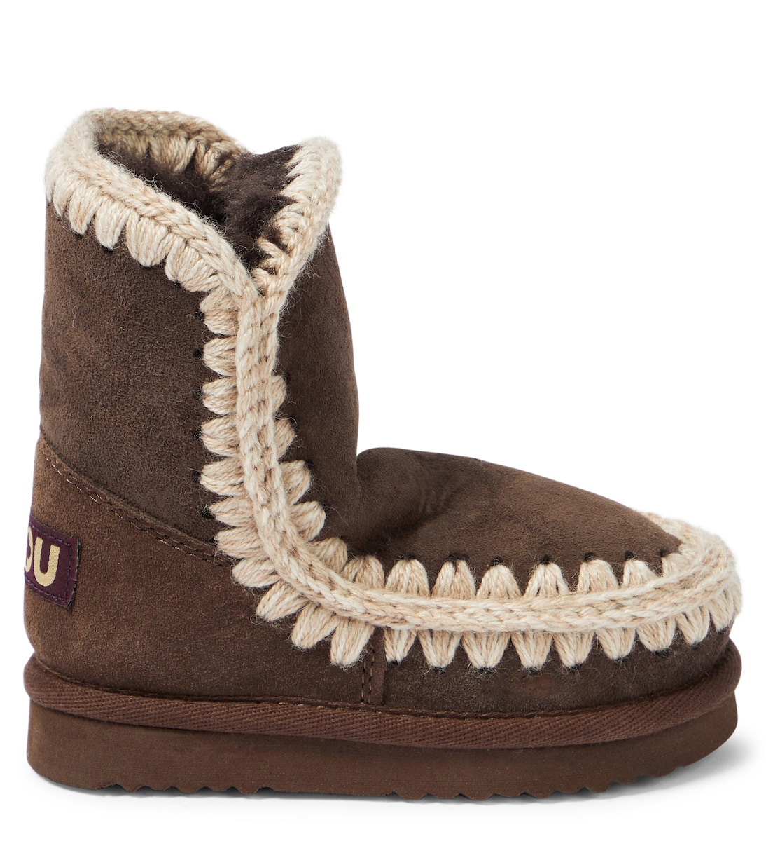 羊毛皮衬里绒面革靴子 | Mou Kids