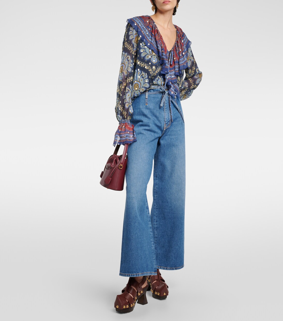 High-Rise Wide-Leg Jeans | Etro