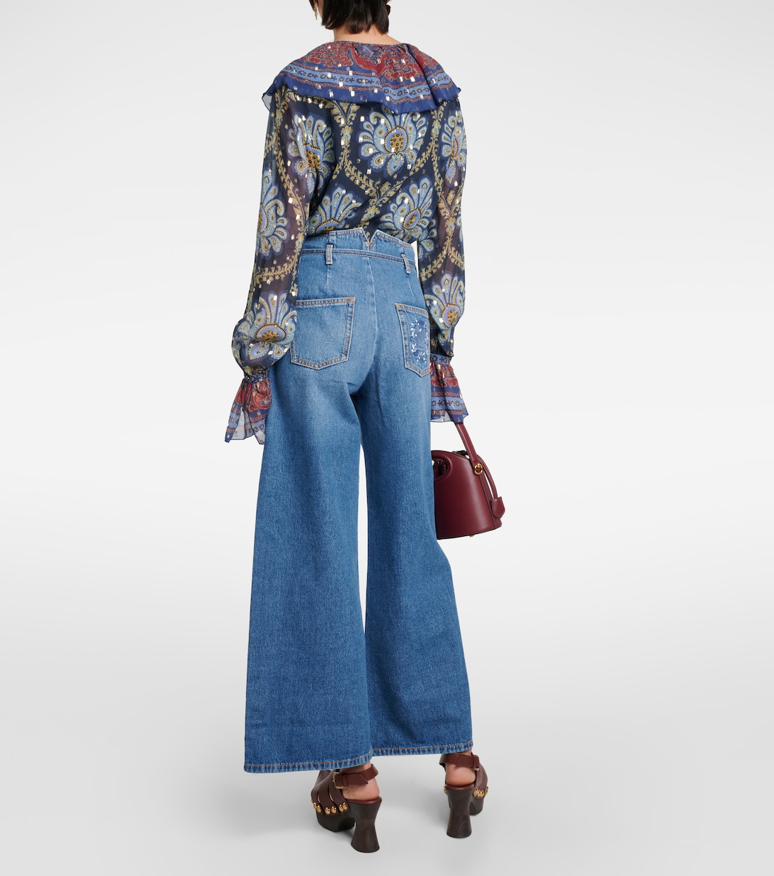 High-Rise Wide-Leg Jeans | Etro