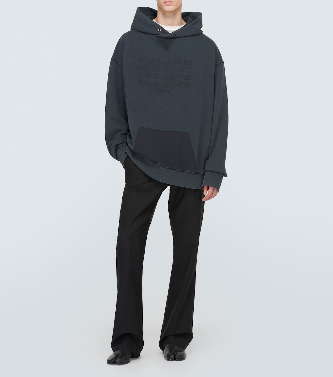 Sudadera con capucha de algodón con logo | Maison Margiela