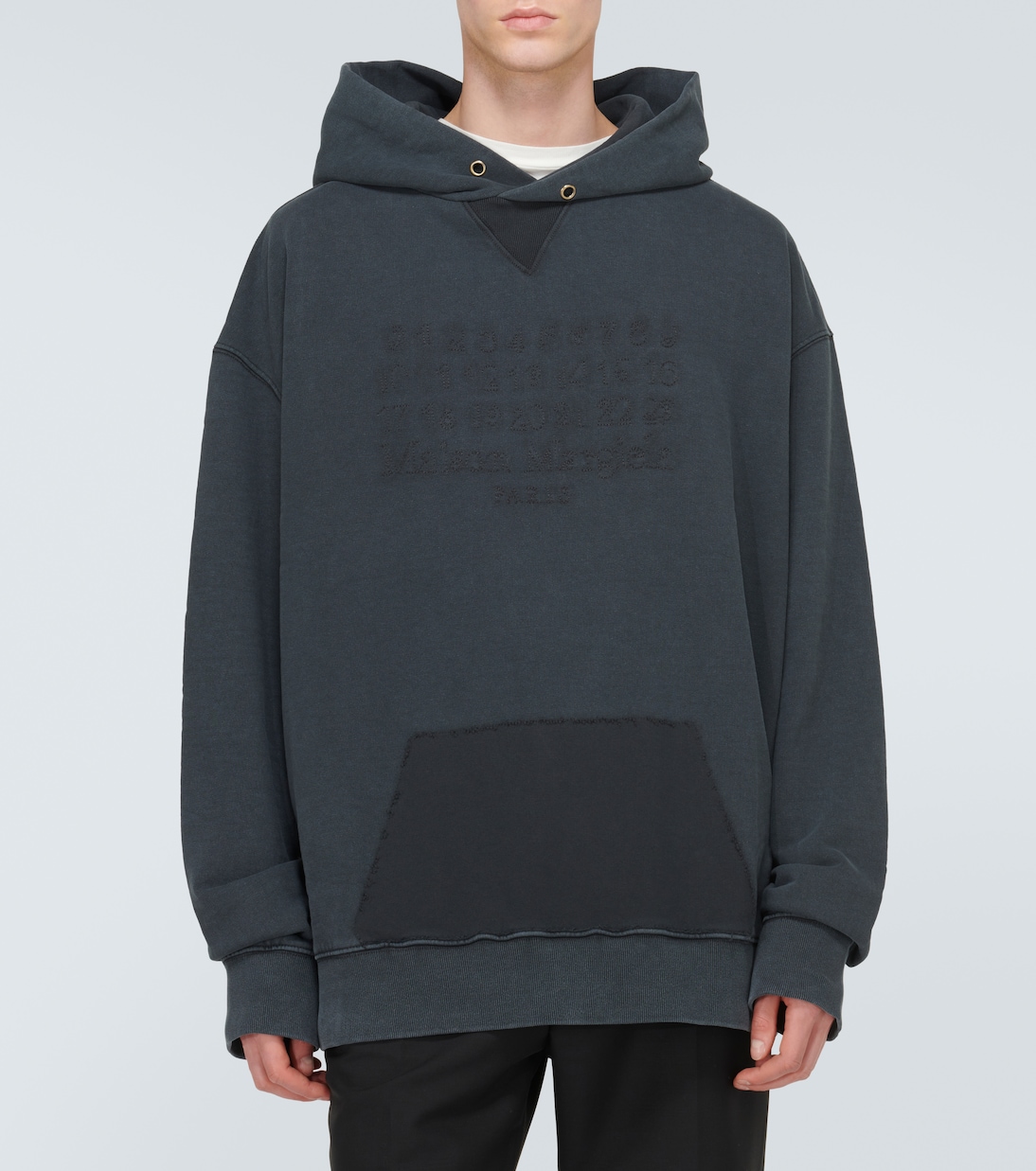 Sudadera con capucha de algodón con logo | Maison Margiela