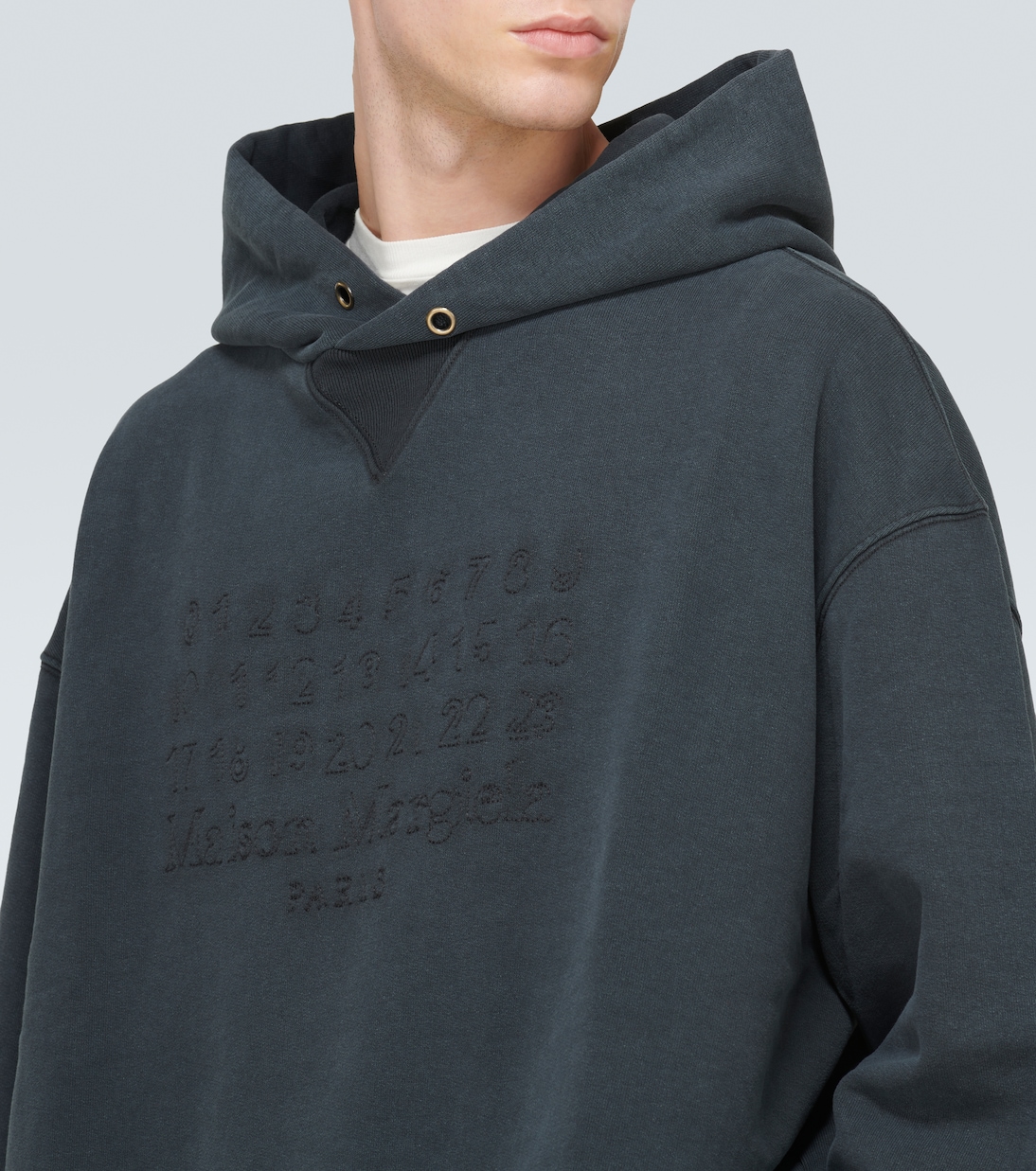 Sudadera con capucha de algodón con logo | Maison Margiela