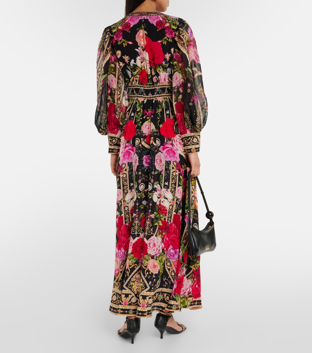 Bedrucktes Maxikleid aus Seide | Camilla