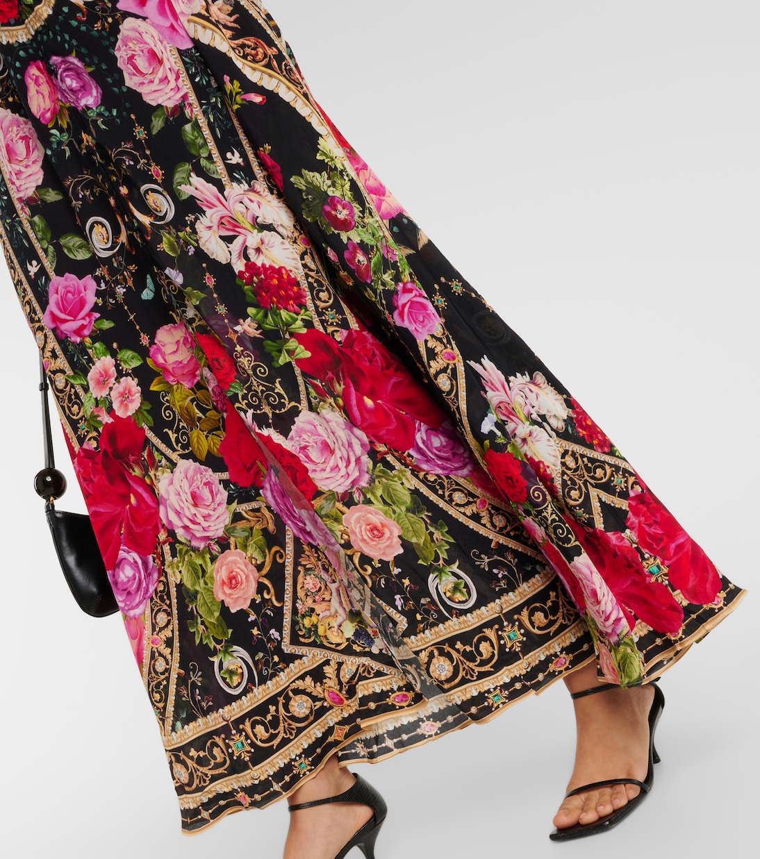 Bedrucktes Maxikleid aus Seide | Camilla