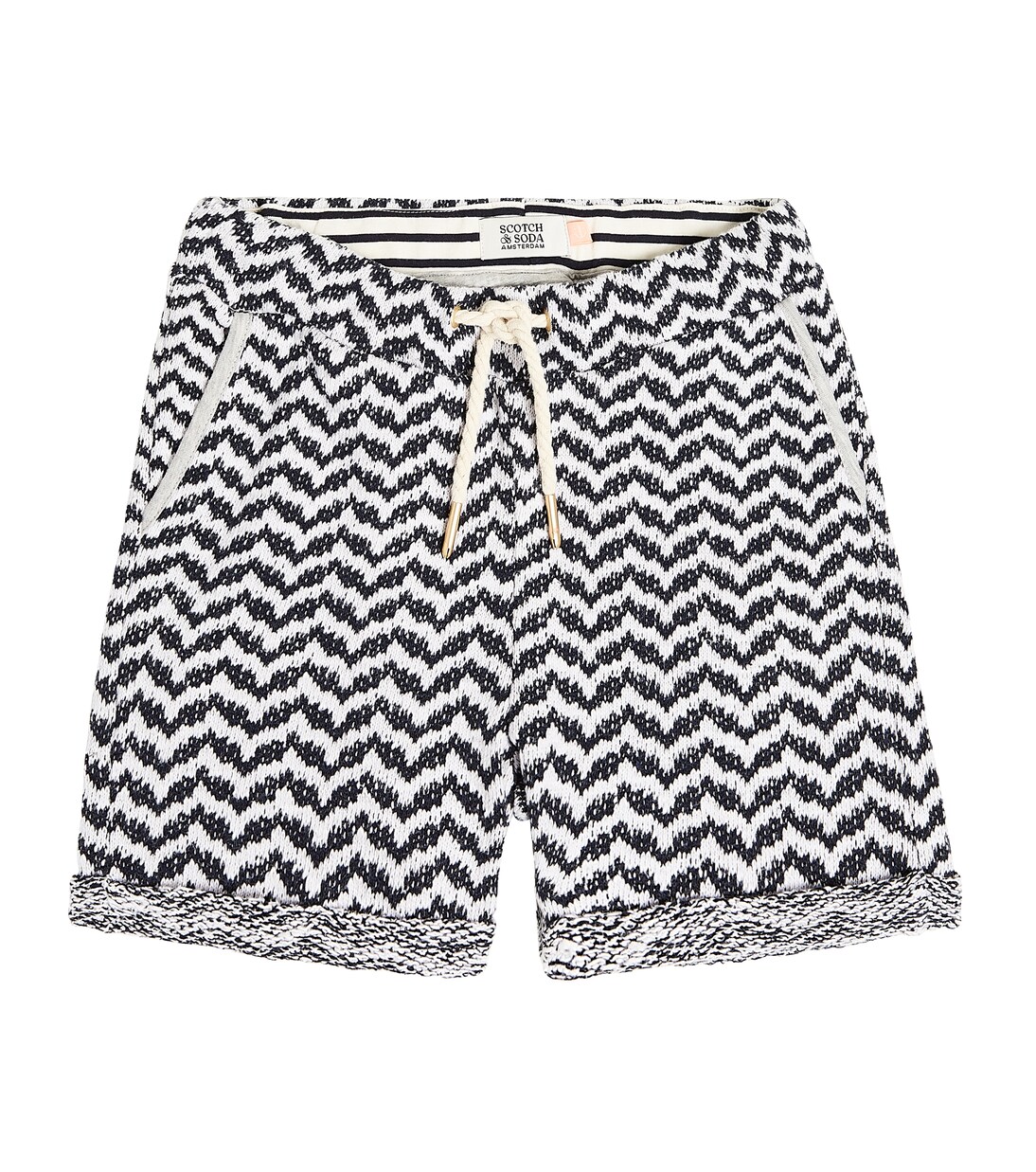Intarsia cotton-blend knitted shorts | Scotch & Soda Kids