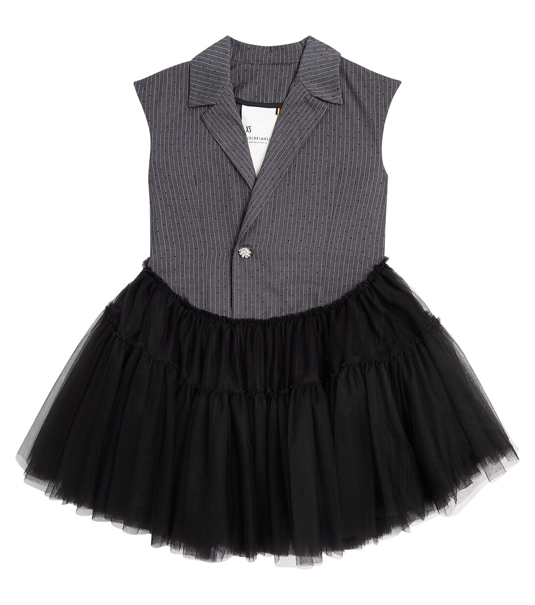 Embellished pinstripe tulle dress | Caroline Bosmans