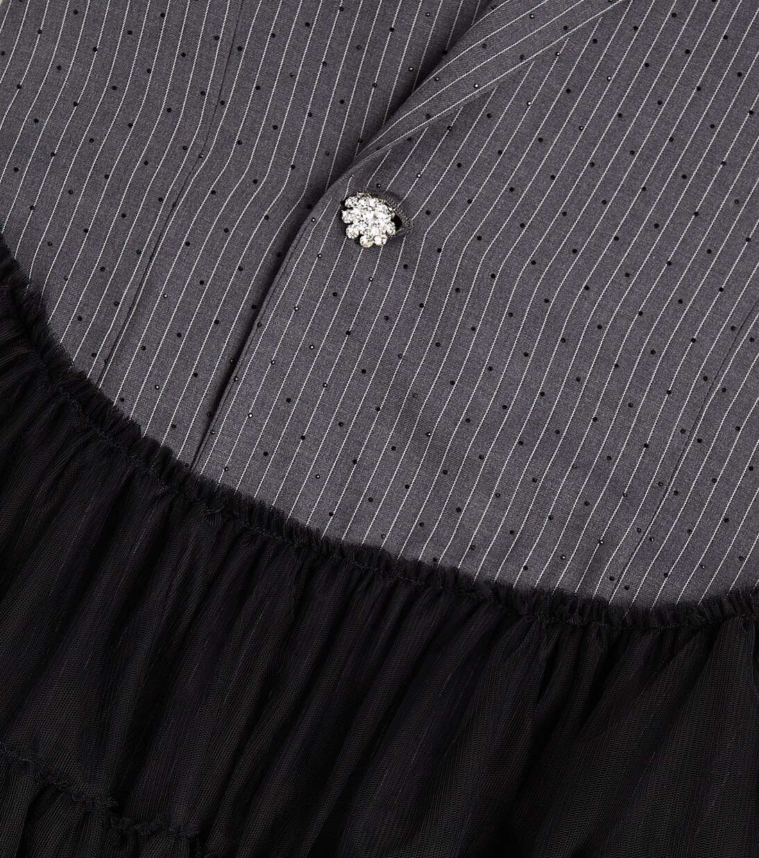 Embellished pinstripe tulle dress | Caroline Bosmans