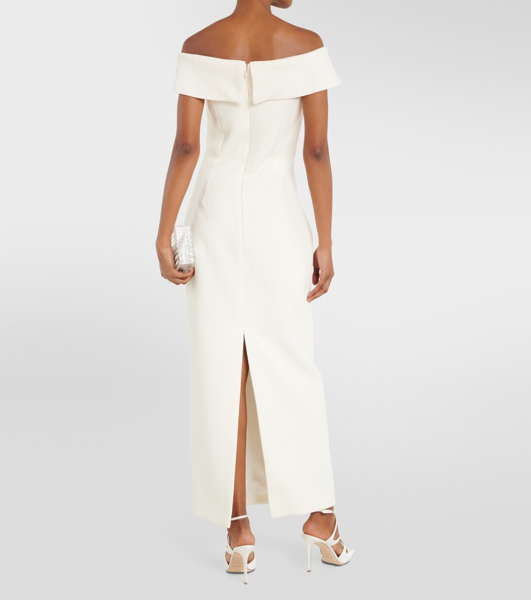 Robe midi de mariée Sandra en crêpe | Emilia Wickstead