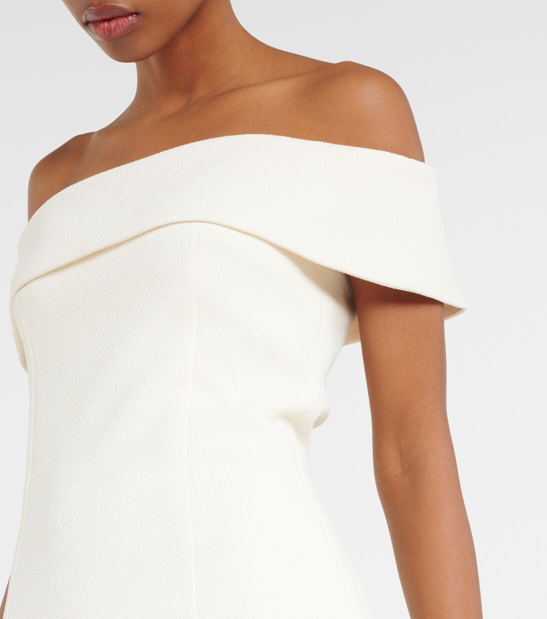 Robe midi de mariée Sandra en crêpe | Emilia Wickstead