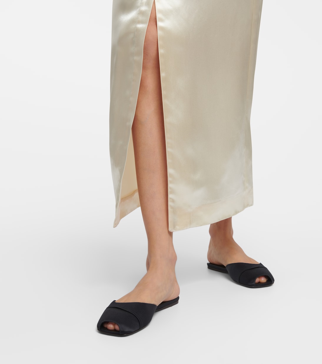 Milla satin slides | The Row